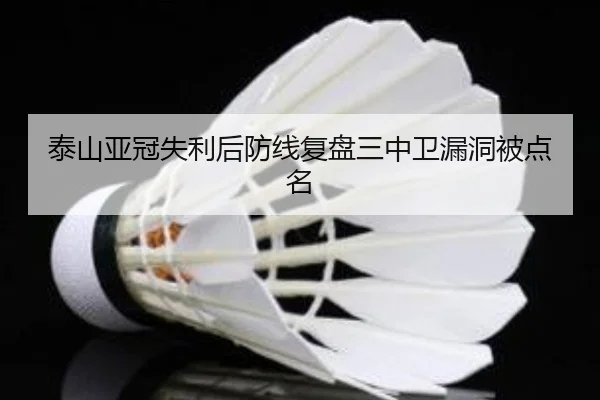 泰山亚冠失利后防线复盘三中卫漏洞被点名